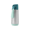 B Box Insulated Sport Spout Drink Water Bottle 500Ml - Emerald Forest Green