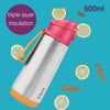 B Box Insulated Sport Spout Drink Water Bottle 500Ml - Strawberry Shake Pink Orange