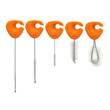 B.box 5-in-1 Bottle & Straw Cleaning Brush Set – Orange