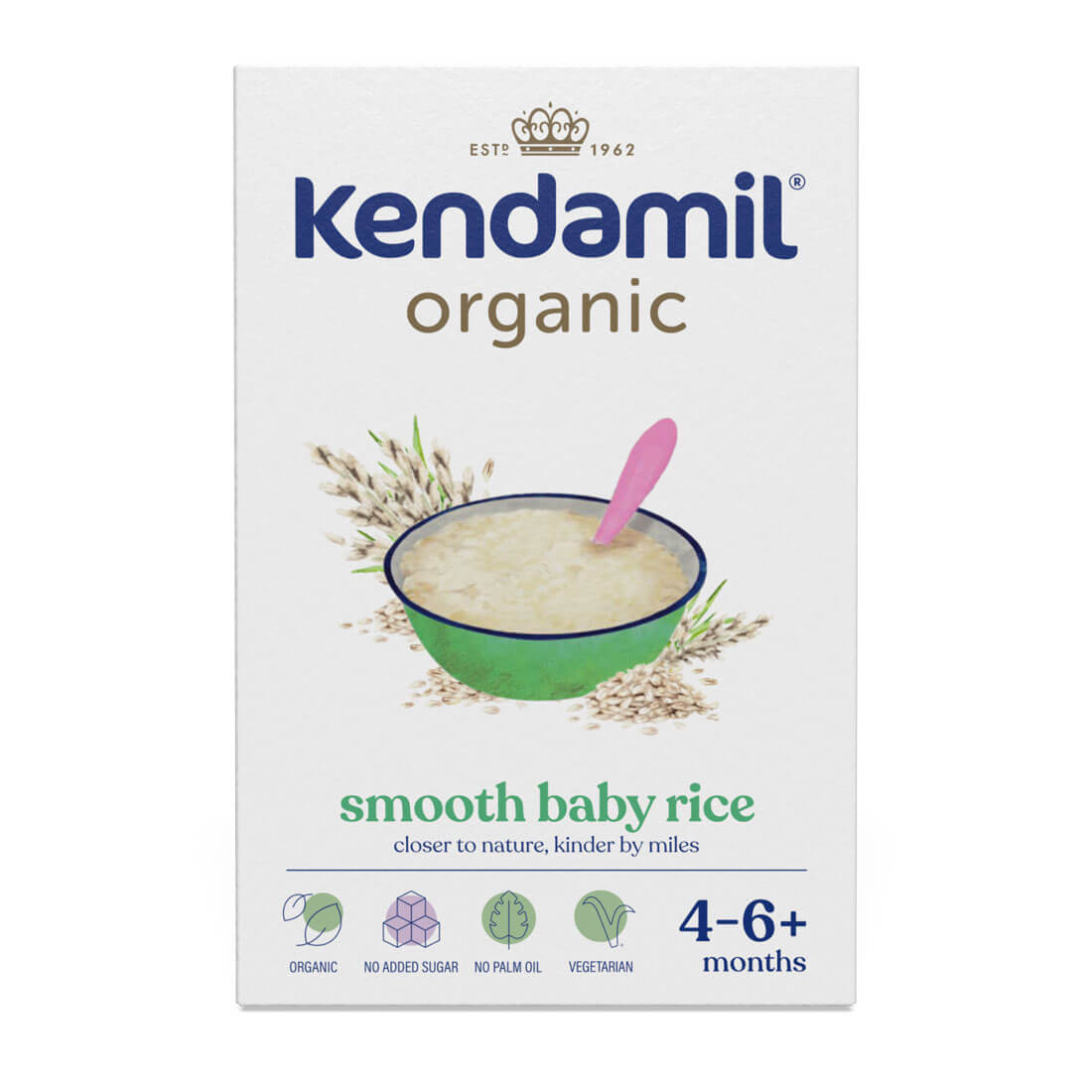 Toddler Rice Kendamil Organic Smooth Baby Rice For Your Baby, 4-8 Months – The Moms ...