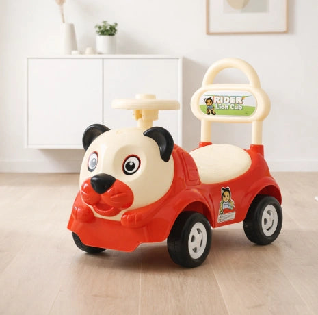 Playgro Lion Cub Rider 22.5 × 10.5 × 18.5 Inch – Red & Off White