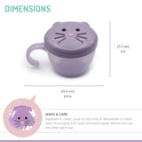 Melii Snack Container with Finger Trap - Purple Cat