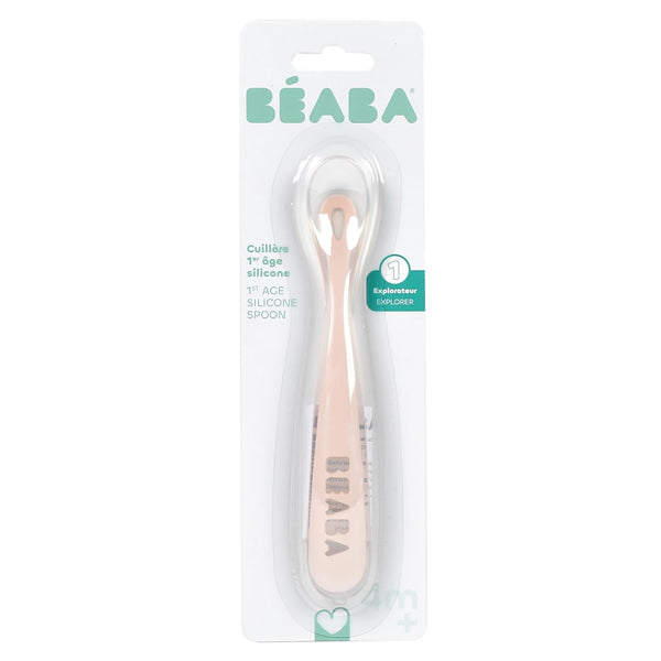 Béaba 1st Stage Baby Feeding Spoon Silicone 4M+ – Cotton Candy