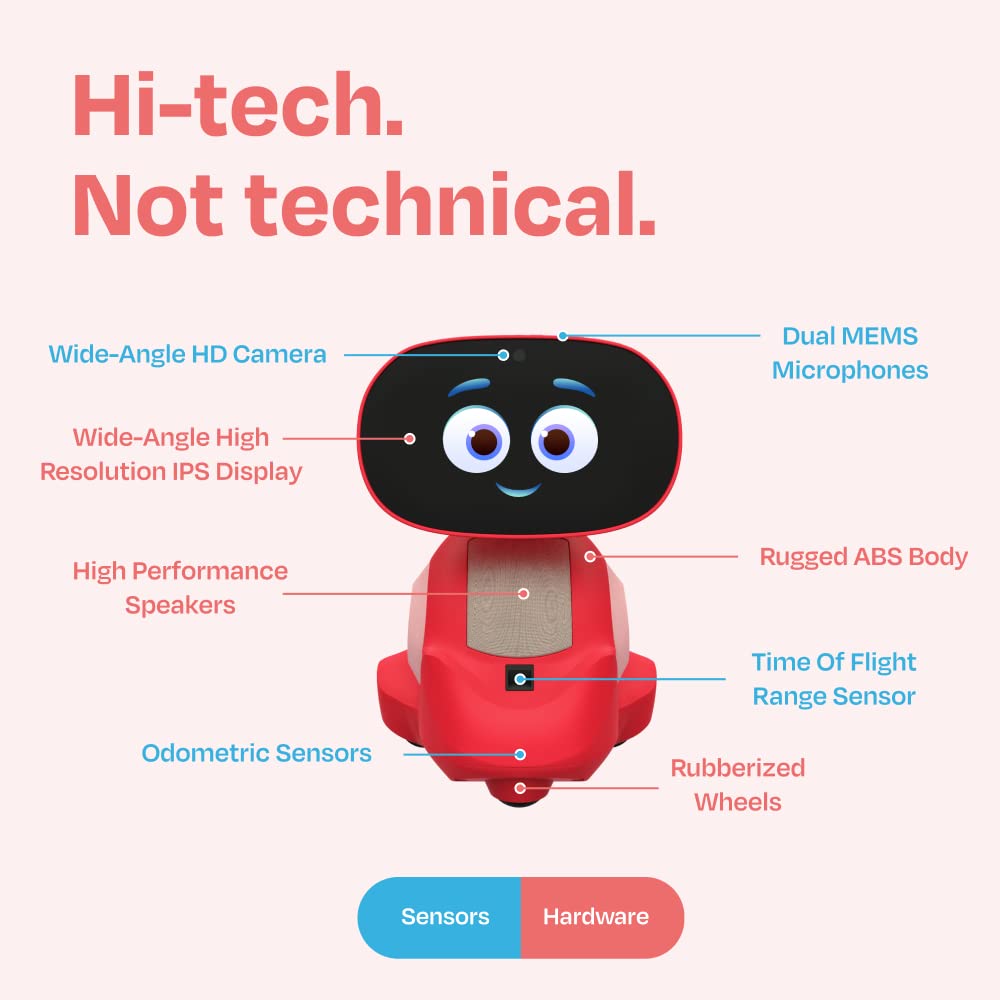 Miko 3 AI-Powered Smart Robot Red