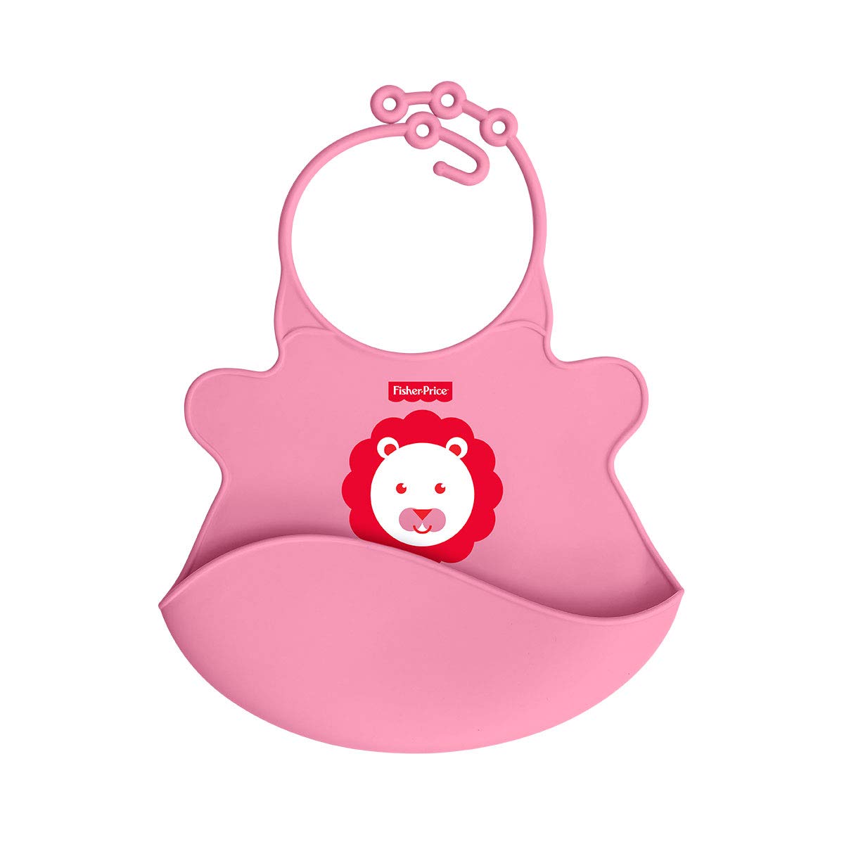 Fisher-Price Ultra Care Easy Clean Silicone Baby Bib One Size Pink
