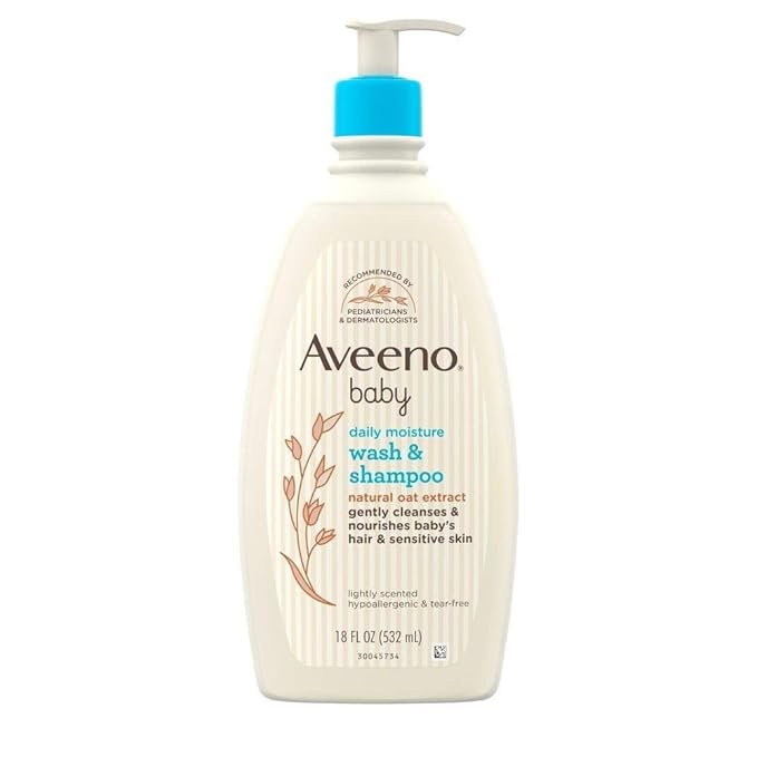 Aveeno Baby Daily Moisture Wash & Shampoo – 532 ml Pump