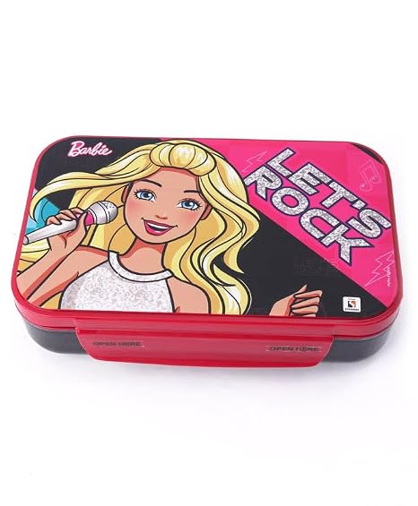Striders Barbie 2-Compartment Stainless Steel Lunch Box 700 ml Multicolour