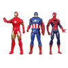 Marvel 6-Inch 3 Pack Set Including Iron Man, Captain America, and Spider-Man Action Super Hero Toys