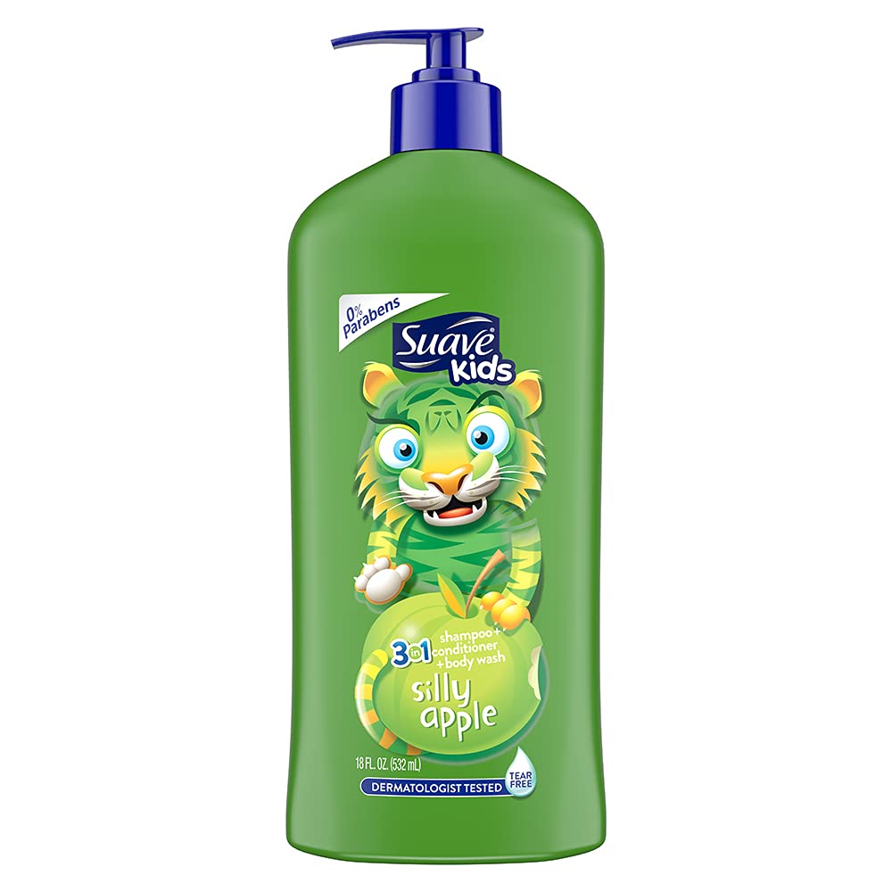 Suave Kids 3in1 Shampoo + Conditioner + Body wash Silly Apple - 532ML