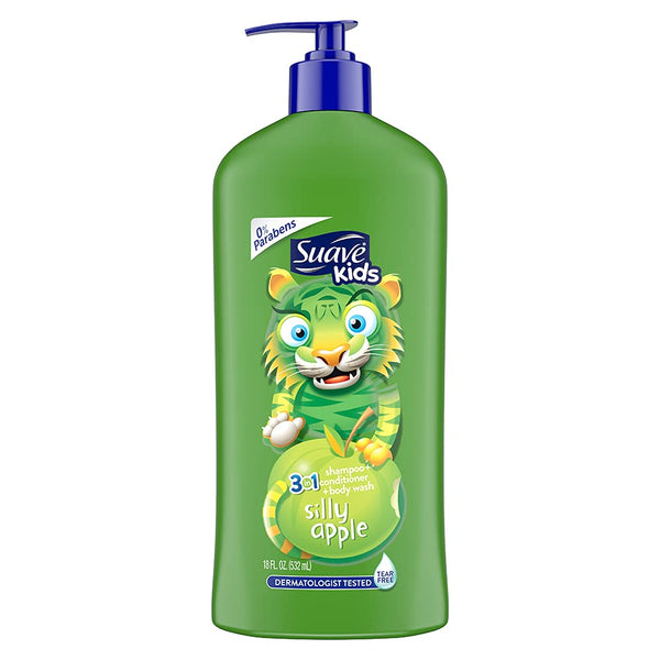 Suave Kids 3in1 Shampoo + Conditioner + Body wash Silly Apple - 532ML