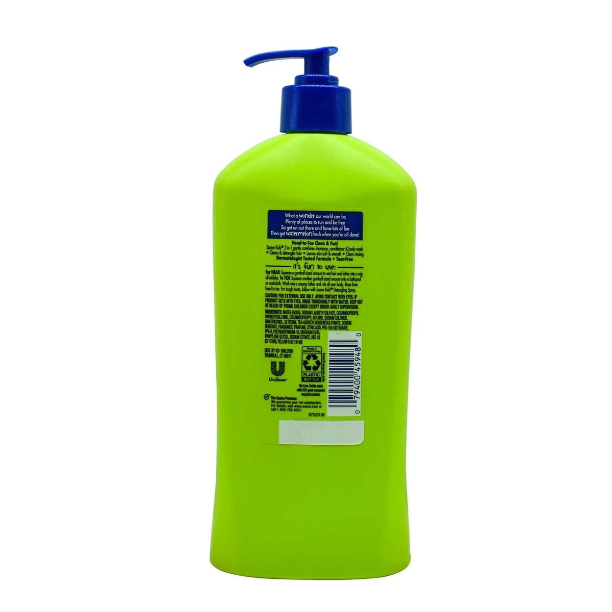 Suave Kids 3in1 Shampoo Conditioner + Body wash Watermelon Wonder - 532ML
