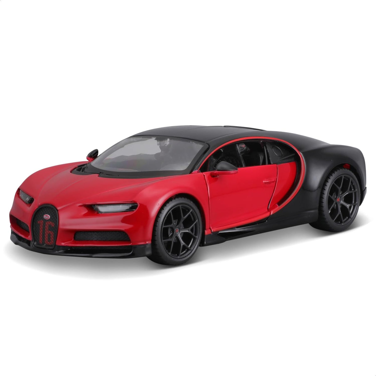 Maisto Bugatti Chiron Sport #16 Diecast Model Car 1:24 Red & Black