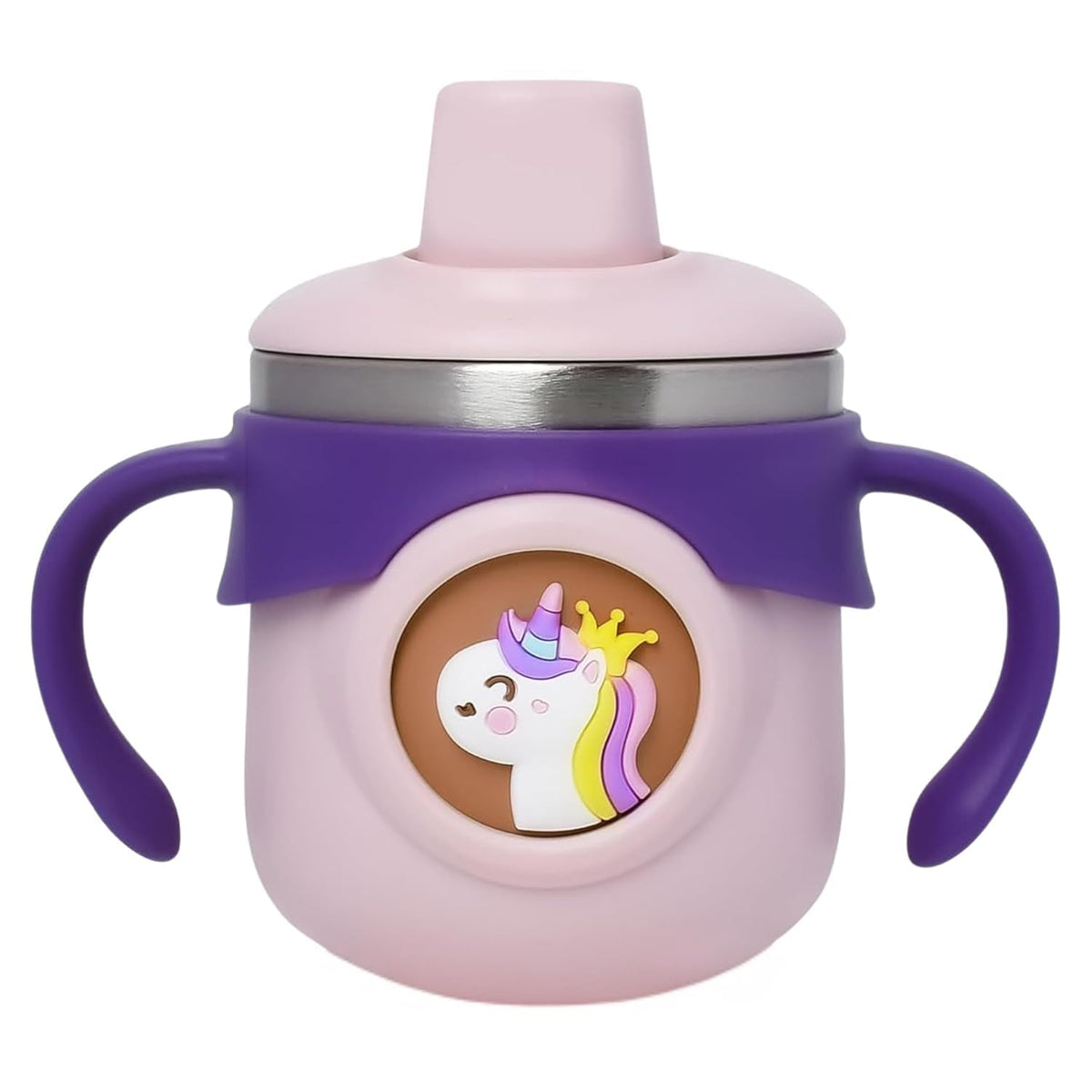 The Little Bunny Hop In Style Stainless Steel Insulated Baby Sipper Bottle 260 ml Purple