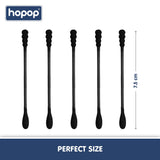 Hopop Black Charcoal Spiral Paper Stem 100 Pcs – Black