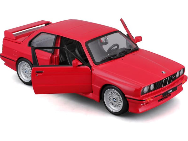 Bburago 1:24 1988 BMW 3 Series M3 E30 Red Licensed Diecast Scale Model Car