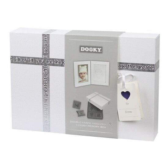 Dooky Handprint Double Frame & Memory Box Gift Set One Size White