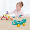 Hola Rainbow Chameleon Pull Along & Stacking Toy 28 x 13 x 14 cm Multicolor