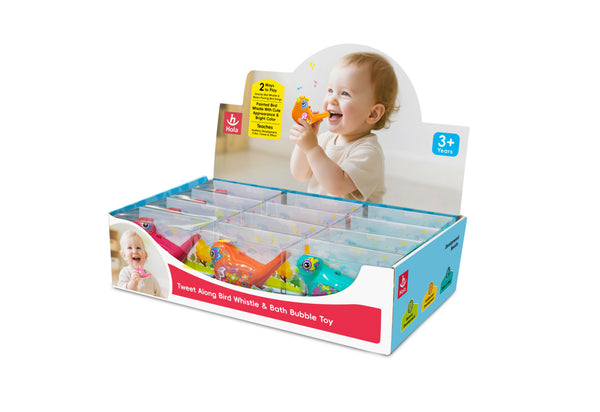 Hola Tweet Along Bird Whistle & Bath Bubble Toy 9.5 x 4 x 5.5 cm Assorted