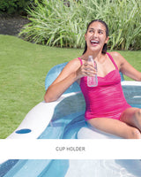 Intex Swim Center Square Inflatable Family Lounge Pool 229 x 229 x 66 cm Blue & White