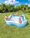 Intex Swim Center Square Inflatable Family Lounge Pool 229 x 229 x 66 cm Blue & White