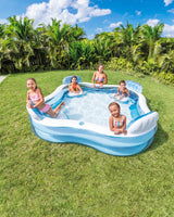 Intex Swim Center Square Inflatable Family Lounge Pool 229 x 229 x 66 cm Blue & White