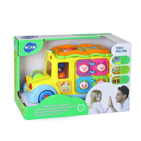 Hola Keep Me Busy School Bus 27.5 x 18 x 16 cm Multicolor