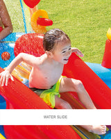 Intex Rainbow Ring Inflatable Play Center with Slide