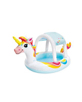 Intex Unicorn Inflatable Spray Kiddie Pool 50 x 40 x 27 Inches White/Blue