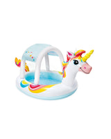 Intex Unicorn Inflatable Spray Kiddie Pool 50 x 40 x 27 Inches White/Blue