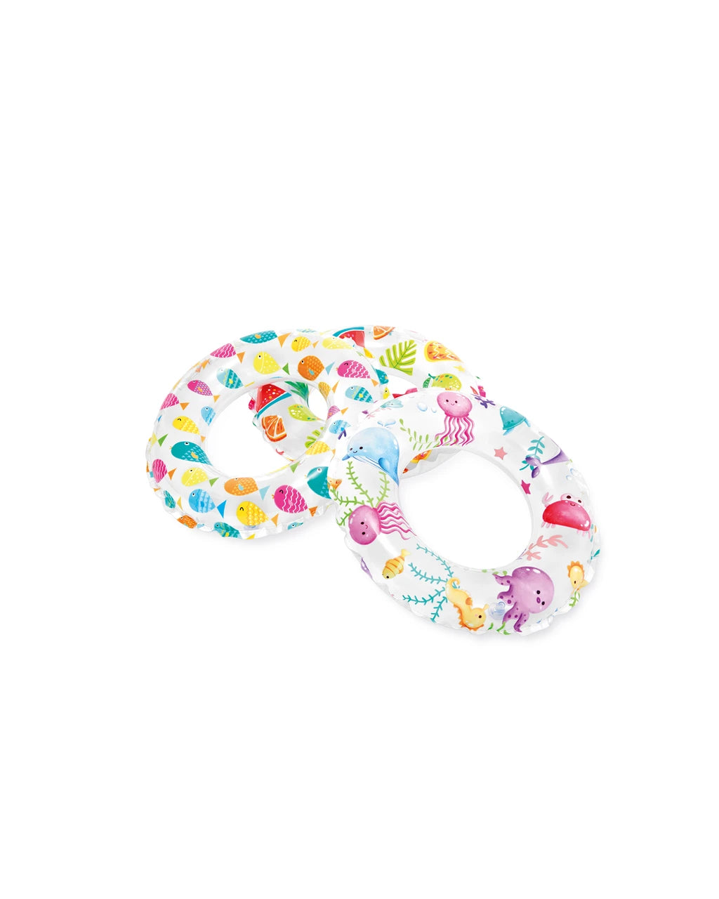 Intex Lively Print Inflatable Swim Ring 20in 3–6Y – Assorted