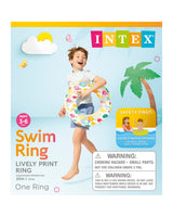 Intex Lively Print Inflatable Swim Ring 20in 3–6Y – Assorted