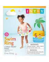 Intex Lively Print Inflatable Swim Ring 20in 3–6Y – Assorted