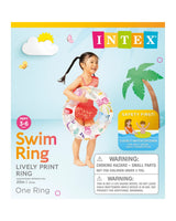 Intex Lively Print Inflatable Swim Ring 20in 3–6Y – Assorted