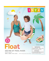 Intex See-Me-Sit Rider Inflatable Pool Float 32 x 23 Inches Sloth Multicolor