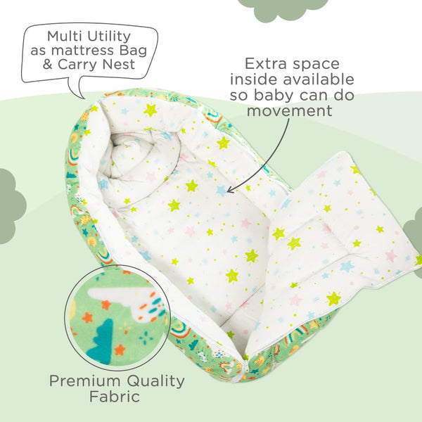 Mee Mee 3-in-1 Baby Carry Nest Sleeping Bag & Mattress 0–6M – Green