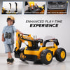 E-motorad Formula Fun Mini Excavator Ride-On - Yellow