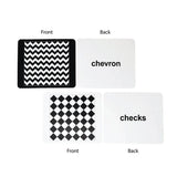 Brainsmith Patterns Newborn High Contrast Flash Cards Set of 10 Cards 26 × 22 cm Black & White