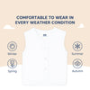 Hopop Front Open Sleeveless Cotton Vest - White