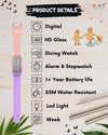 Spiky Multi-Functional Digital Sports Watch EVA44 2–12Y – Purple