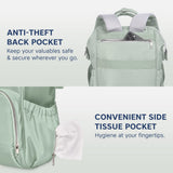 Hopop Portable & Stylish Baby Diaper Bag Travel Friendly & Spacious Purple