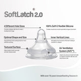 Pigeon Softlatch 2.0 Nursing bottle 240ml - White