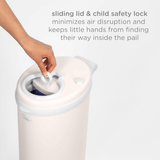 Ubbi Stainless Steel Diaper Pail with Child Safety Lock - Ivory