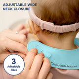 Hopop Easy Clean Waterproof Silicone Bib with Crumb Catcher 6M+ Assorted Print