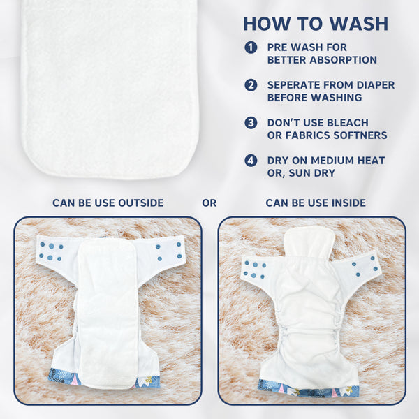 Hopop Washable and Reusable Cloth Diaper for Babies - Assorted Print