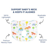 Hopop Memory Foam Baby Flat Head Shaping Pillow - Jungle
