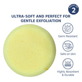 Hopop Soft & Gentle Baby Bath Sponge Pack of 2 Newborn+ – Assorted