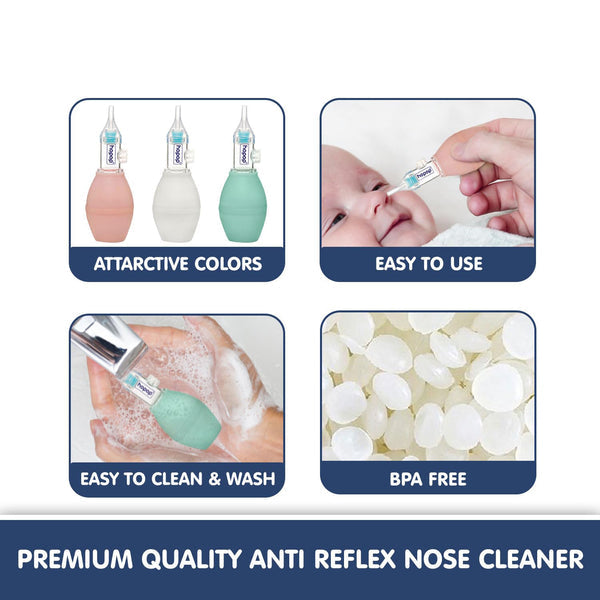 Hopop ® Anti-Reflux Baby Nose Cleaner, Gentle & Safe Nasal Aspirator