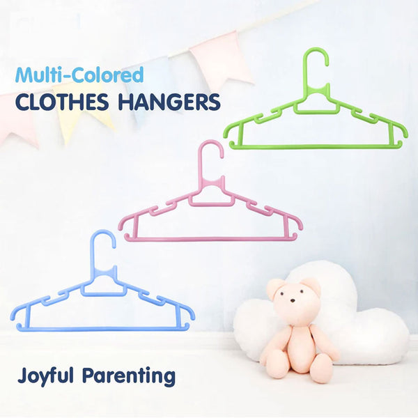 Hopop Multicolored Plastic Clothes Hangers for Baby & Kids