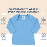 Hopop Baby Envelope Neck Full Sleeve Cotton Vest Single Piece Preemie–2Y – Multicolor
