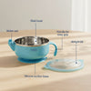 Hopop ® Baby Stainless Steel Bowl with Lid & Suction Base